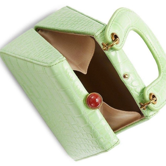 NWT STAUD KENNY BAG IN IN PISTACHIO GREEN  bag handbag pochette - Picture 2 of 3